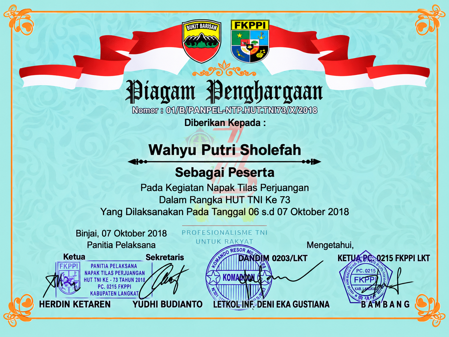 Piagam Penghargaan